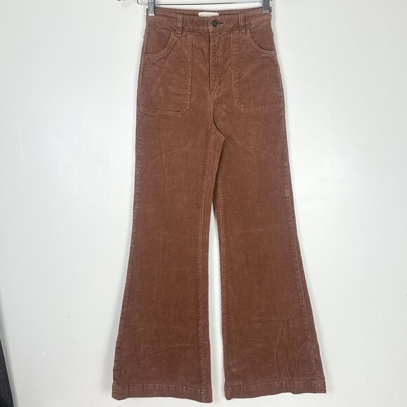 Rolla’s High Rise East Coast Flare Jeans Corduroy Brown  Pant  size 26 - Picture 1 of 9